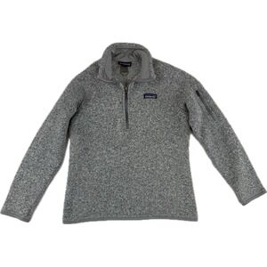 Patagonia Better Sweater Womens Medium Gray 1/4 Zip Fleece Jacket Pullover 25617